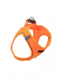 TailPetz Airmesh Neon Turuncu Köpek Göğüs Tasması XL