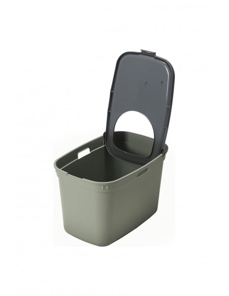 Moderna Top Cat Üstten Girişli Kapalı Kedi Tuvaleti Koyu Gri