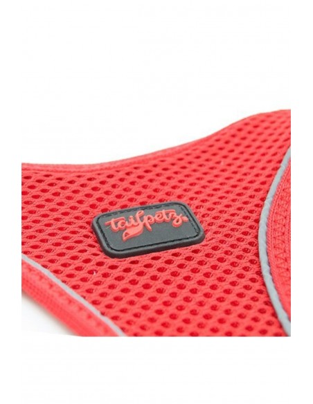 TailPetz Airmesh Kırmızı Köpek Göğüs Tasması S