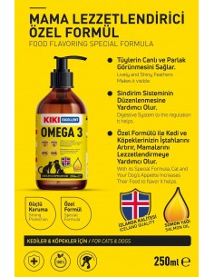 KIKI Excellent Kedi ve Köpek İçin Omega 3 Balık Yağı 250 ml 2