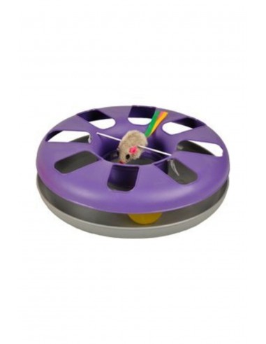 Flamingo Kitty Roundabout Dönen Toplu Kedi Oyuncağı Mor 24 cm