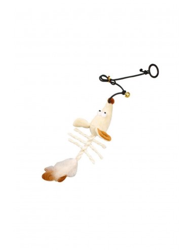 Flamingo Peluş İpli Fare İskeleti Kedi Oyuncağı 20x9x5 cm