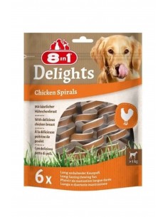 8in1 Smart Delights Chicken Spirals Tavuklu Burgu Köpek Ödülü 6lı