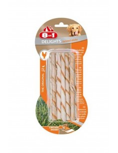 8in1 Delights Twisted Sticks Tavuklu Köpek Ağız Bakım Çubuğu 10'lu 55 gr
