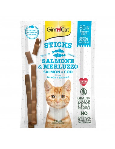 GimCat Sticks Morina Balıklı ve Somonlu Kedi...