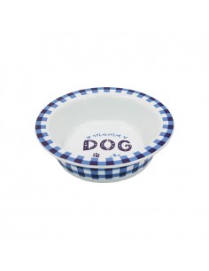 Lepus Köpek Baskılı Beyaz Seramik Mama Kabı 520ml No:1