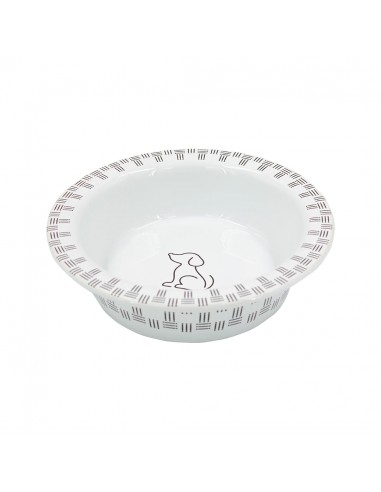 Lepus Beyaz Seramik Köpek Mama Kabı 520 ML