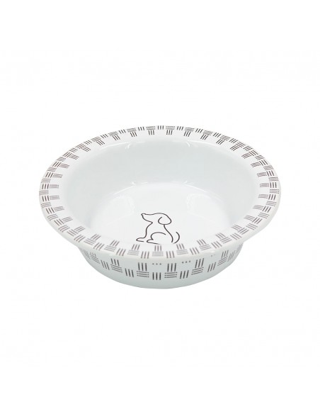 Lepus Beyaz Seramik Köpek Mama Kabı 520 ML