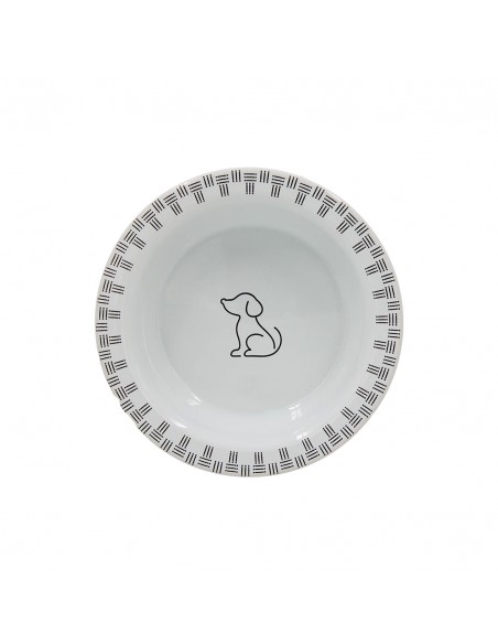 Lepus Beyaz Seramik Köpek Mama Kabı 520 ML