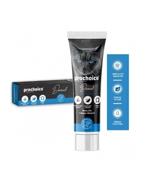 Prochoice Dermal Kedi Deri Ve Tüy Sağlığı İçin Biyotin içerikli Paste 100 Ml