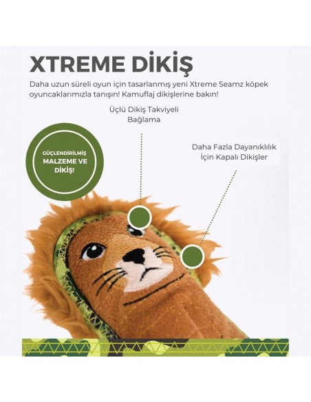 Outward Hound Xtreme Seamz Lion Köpek Oyuncağı