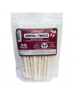 Freshy Burgu Çubuk Köpek Çiğneme Kemiği Beyaz 300 gr 50 Adet