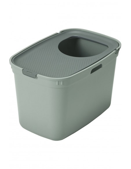 Moderna Top Cat Üstten Girişli Kapalı Kedi Tuvaleti Koyu Gri