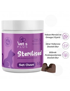 Vet's Plus Sterilised Yaban Mersinli Kısır Kediler için...