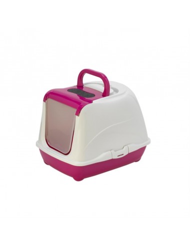Moderna Flip Kapalı Kedi Tuvaleti 50cm Fuşya
