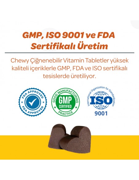 Vet's Plus Immune Kedi ve Köpekler İçin Bağışıklık Sistemi Destekleyici Çiğnenebilir Tablet (60'lı)