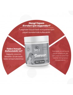 Vet's Plus Senior Yaşlı Kedi ve Köpekler İçin İnülin ve... 2