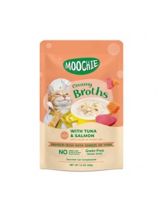Moochie Parça Ton Balıklı Somonlu Tahılsız Kedi Çorbası 40gr