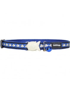 Reddingo Cat Collar 12mm Reflective Balık Desenli Mavi...
