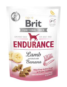 BRIT CARE DOG FUNCT. SNACK ENDURANCE LAMB & BANANA