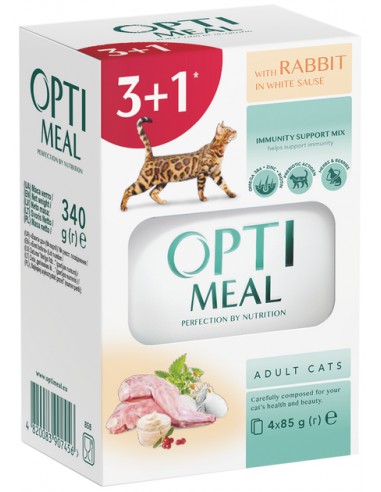 Optimeal 3+1 Adult Cats Rabbit