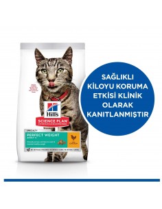 Hills Perfect Weight Yetişkin Tavuk Kedi Mama 2.5 KG