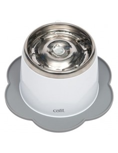 Catit Çiçek Şekilli Su Pınarı Altlığı Gri