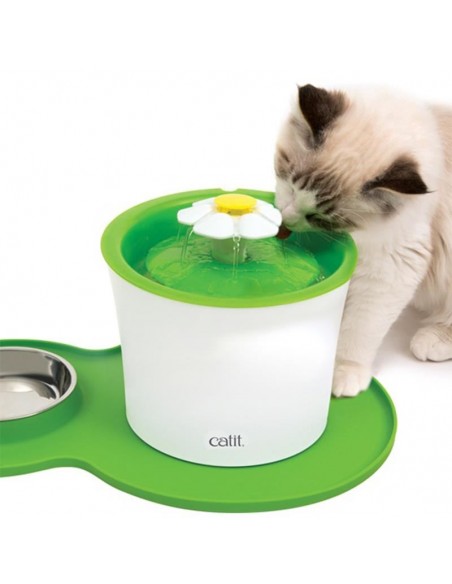 Catit Yer Fıstığı Şekilli Su Pınarı Altlığı 29x44,5cm (Yeşil)