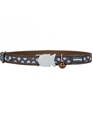 Reddingo Cat Collar 12 mm Blue Spots on Brown