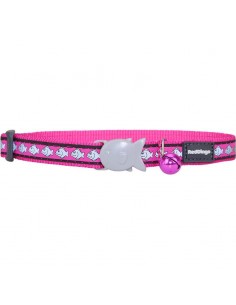 Reddingo Cat Collar 12mm Reflective Fish Hot Pink
