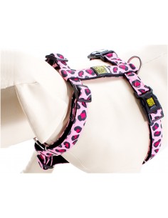Max & Molly Leopard Pink Köpek Göğüs Tasması XS