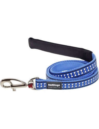 Reddingo Lead Reflective Bones Mid Blue 25 mm