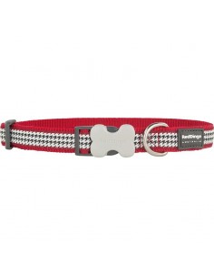 Reddingo Fang It Desenli Kırmızı Köpek Boyun Tasması 25mm