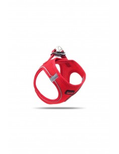 TailPetz Airmesh Kırmızı Köpek Göğüs Tasması S