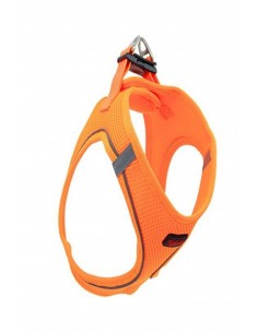 TailPetz Airmesh Neon Turuncu Köpek Göğüs Tasması XS